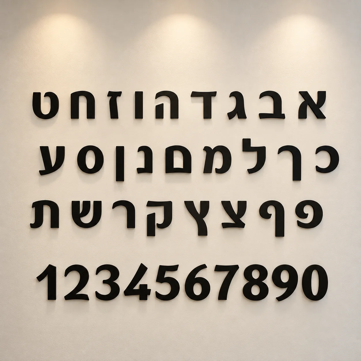 Personalized Room Wall Decor 3D Hebrew Letters Plate Wall Sticker 3mm Acrylic Alphabet House Number Sign Digits Logo On The Door