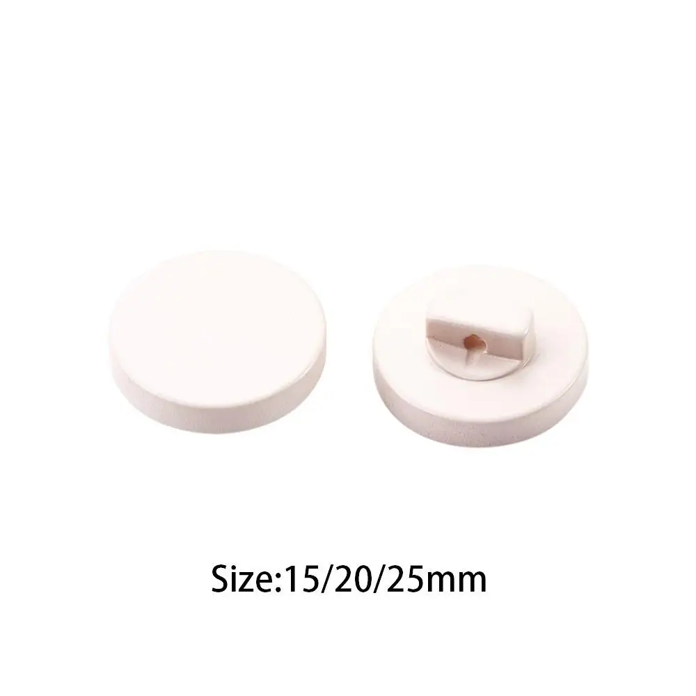 DIY 10pcs Craft Supplies White High-foot Diy Flat Resin Shank Button Accessories Decorative Sewing Material Spray Paint Buttons