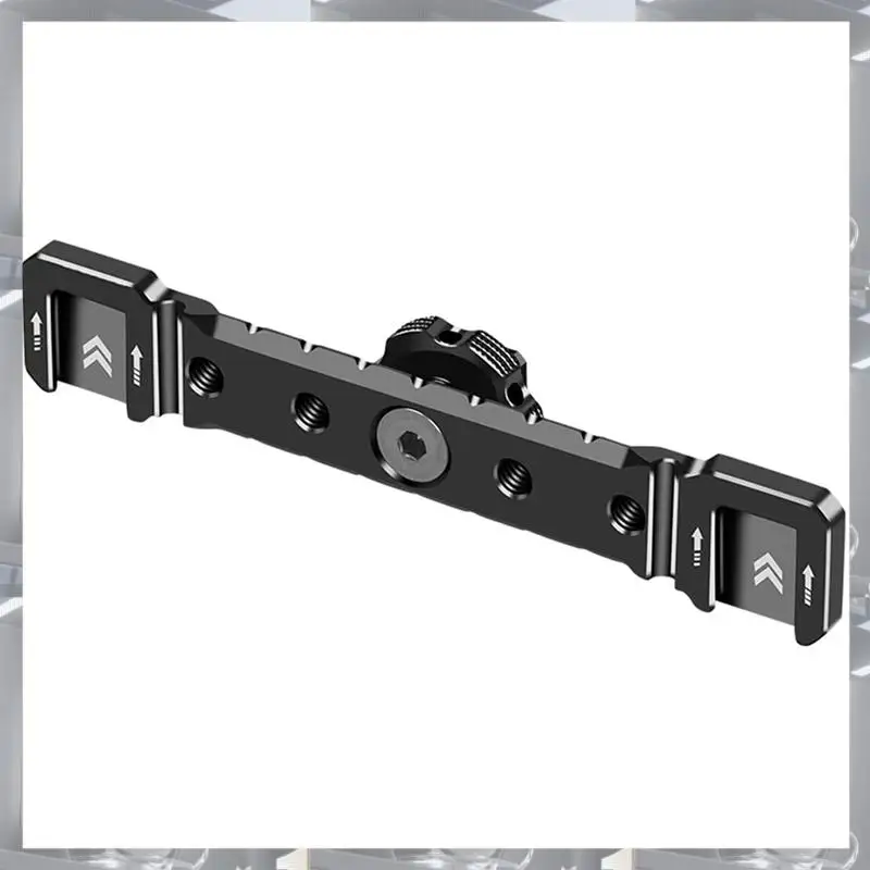 Hot Selling-Cold Shoe Mount Bracket Dual Hot Shoe Extension Bar Plate Adapter For Canon Sony Camera Cage Mic LED Video Light Sta