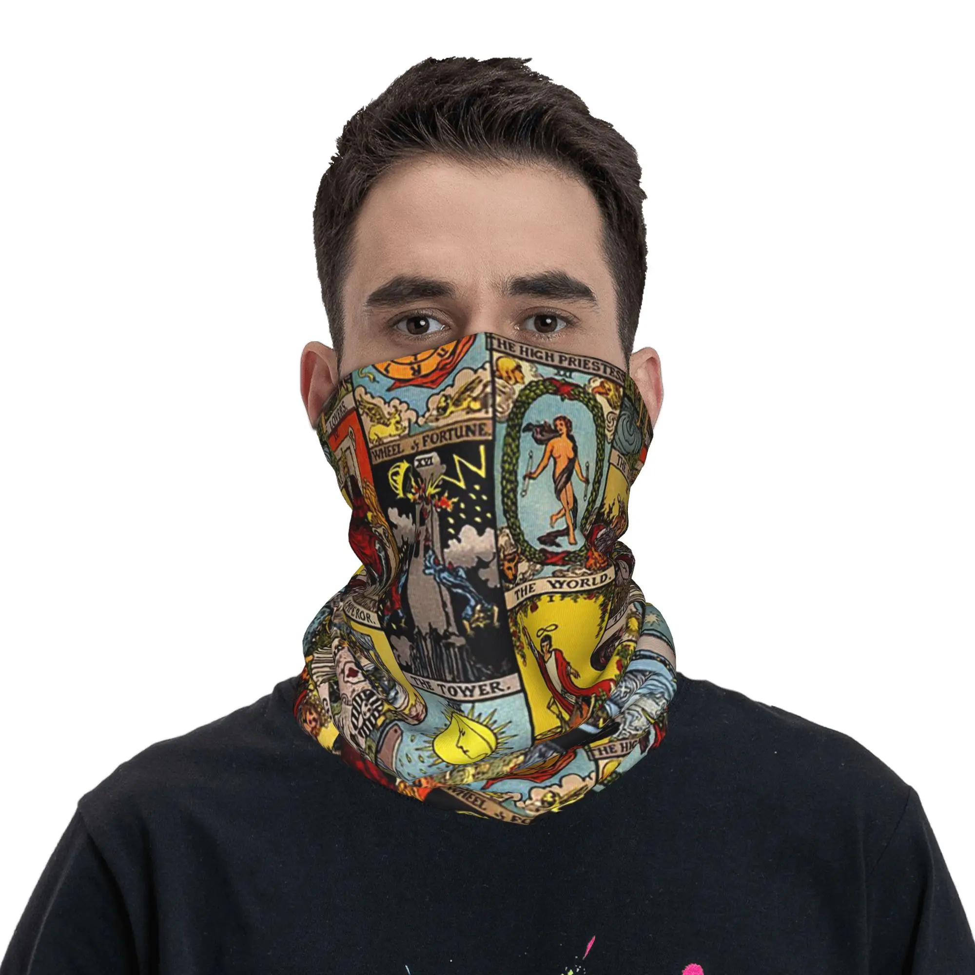The Major Arcana of Tarot Bandana Neck Cover Printed Mask Scarf Multifunction Headwear Riding Unisex Adult Washable