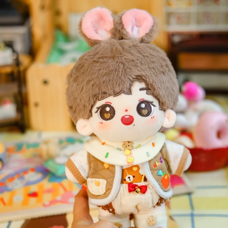 新しい20cmのふっくらボディのベビーボボ人形、綿製のぬいぐるみウサギ、赤ちゃん向けの太っちょボディのおもちゃ、柔らかいぬいぐるみ、青少年向けのソフトぬいぐるみ