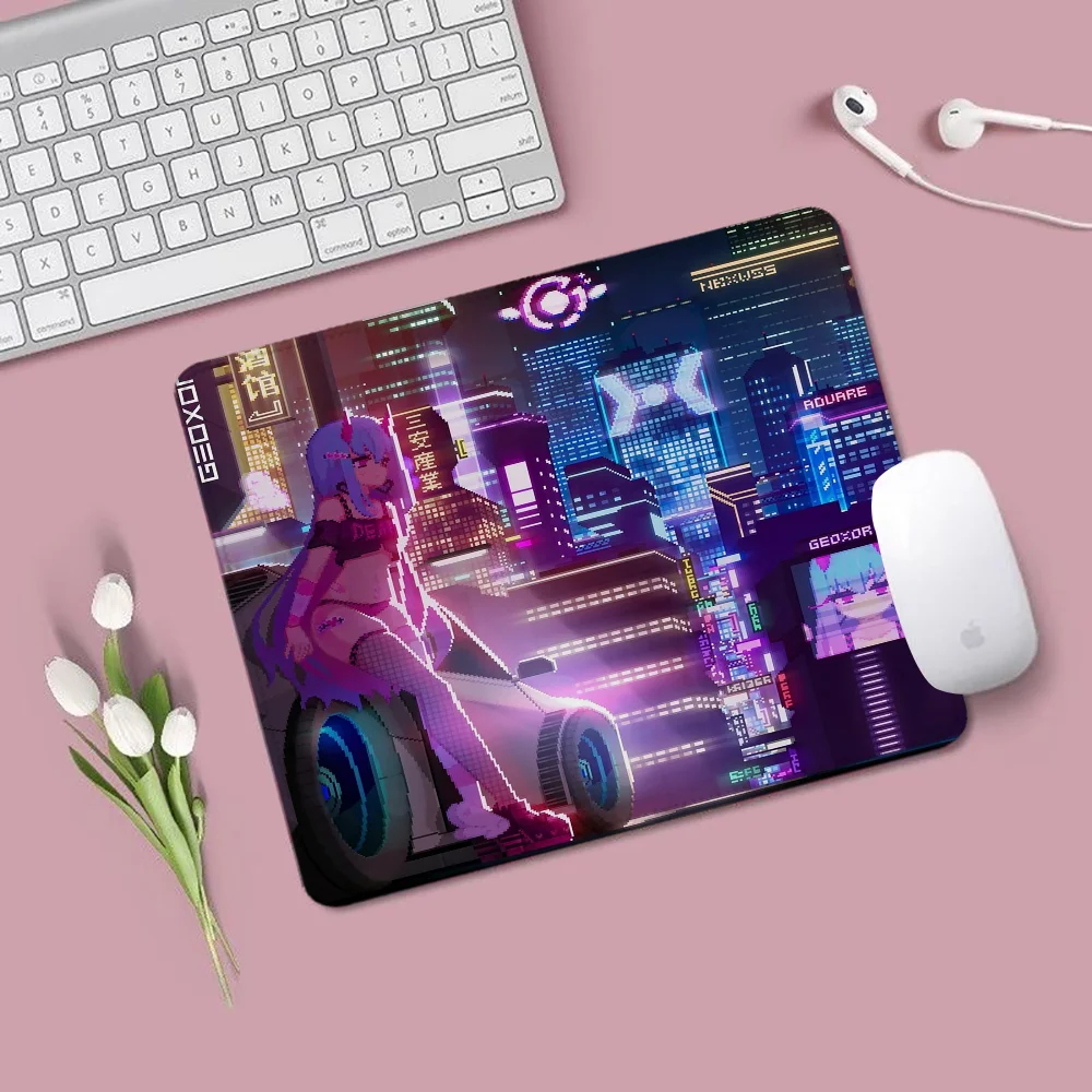 Small Computer Mouse Pad Cute Desk Accessories Office Geoxor Moneko Gaming Mats Mousepad Anime Offices Mat Gamer Gadgets Mause