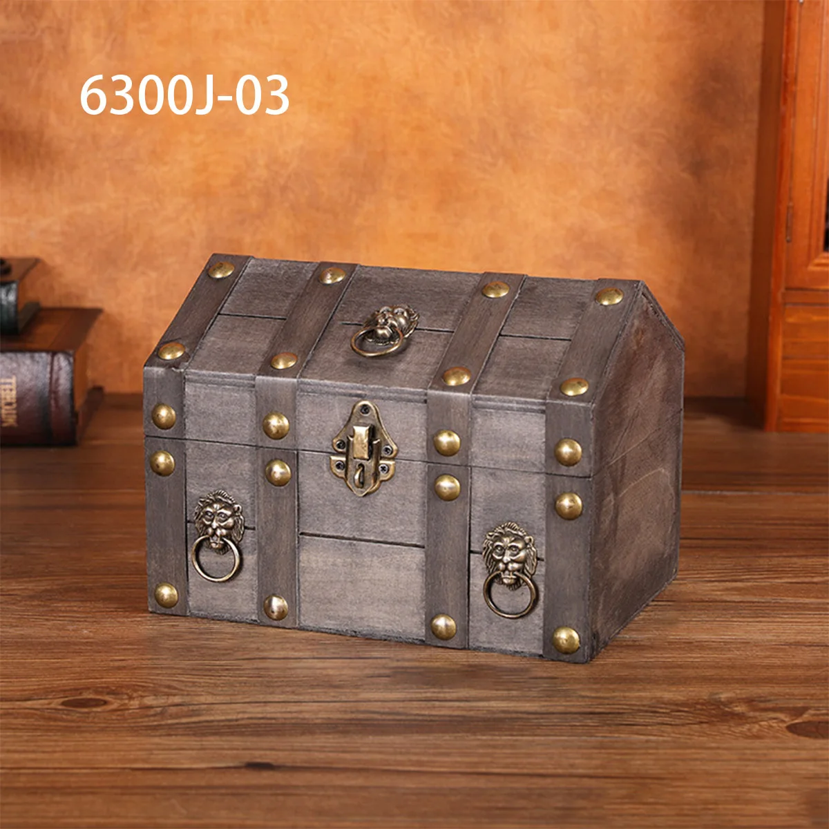 

Wood Storage Box, Decorative Rustic Style Table Chest Container Wood Box, Vintage Keepsakes Box for Gifts Jewelry Pearl Trinkets