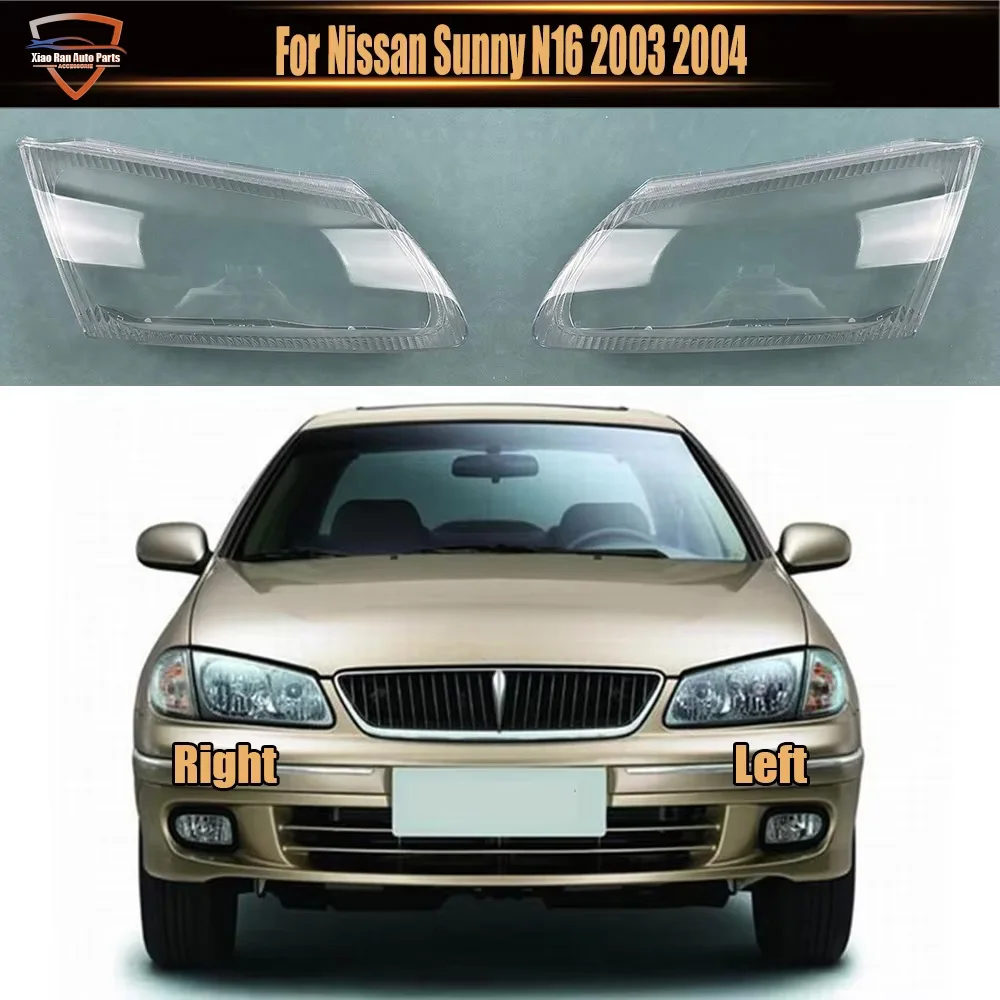 For Nissan Sunny N16 2003 2004 Headlamp Cover Lampshade Lamp Shade Headlight Shell Lens Plexiglass Auto Replacement Parts