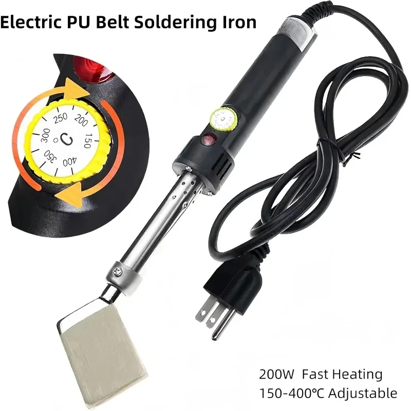 220V Electric PU Belt Welding Machine Set Polyurethane Belt Soldering Iron Pliers Scissors Rubber Processing Machinery