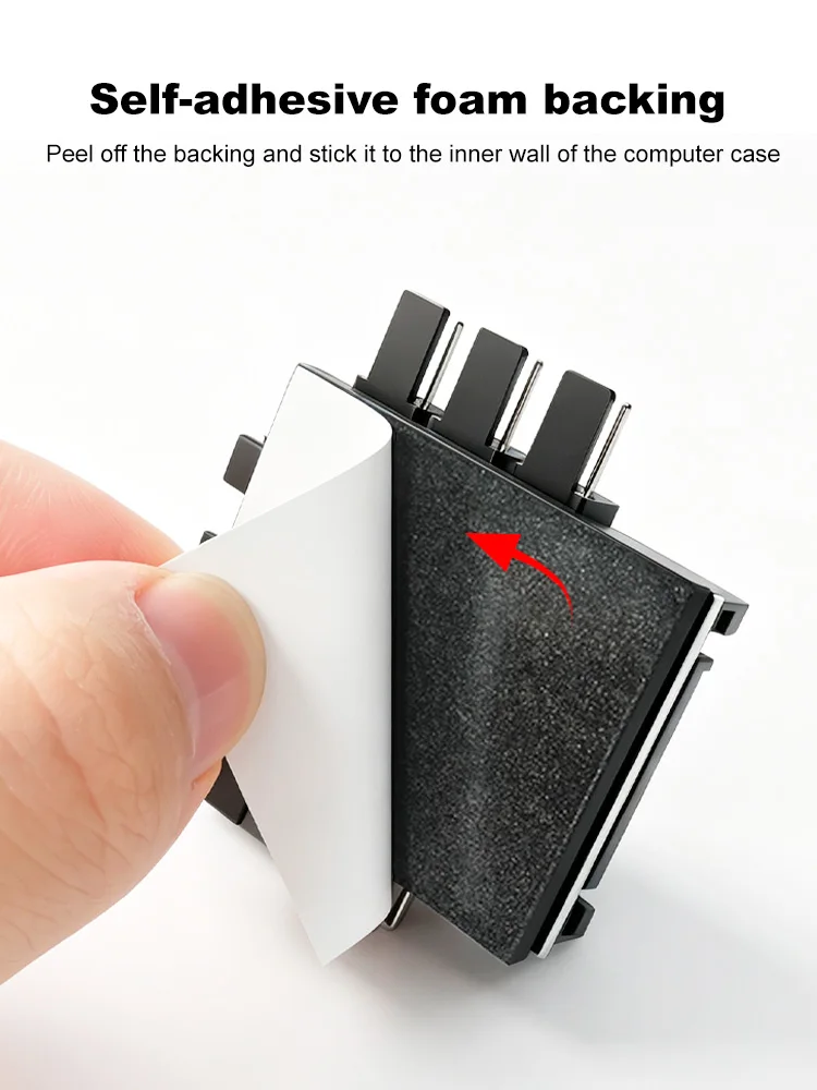 One-docking-eight-chassis fan hub with 3-pin and three-speed control HUB for SATA, large 4P power supply fan splitter