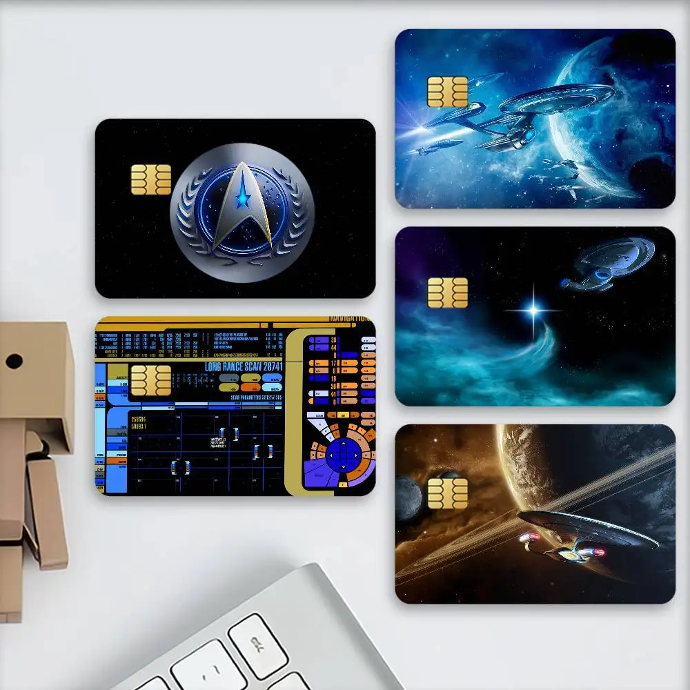 Fashion Cool S-Star T-Trek Credit Card Stickers Skin For Bank Debit Decorative Protection Scratch-resistant Gift 4PCS