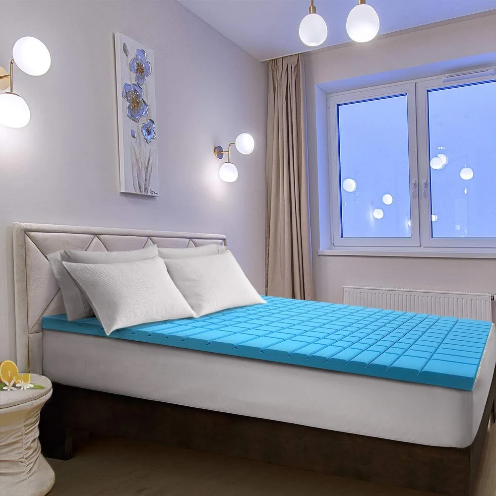 قطعة علوية من إسفنج الذاكرة الفيسكو مقاس 3 بوصات مع رائحة زهر البرتقال ودعم تحديد الوجه للتبريد للمرتبة #2