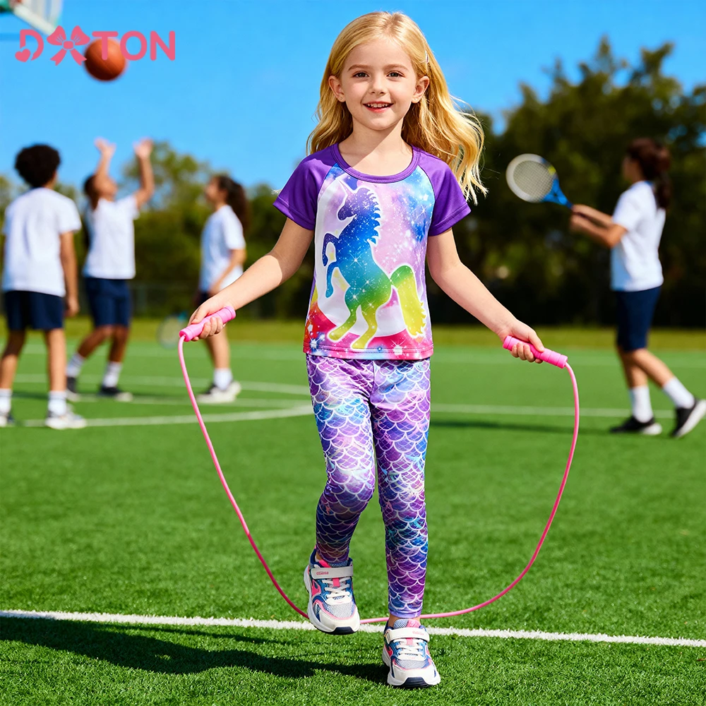 DXTON Girls Leggings Mermaid Plaid Spring Autumn Kids Trousers Children Slim Pencil Leggings Toddler Girls Casual Outerwear