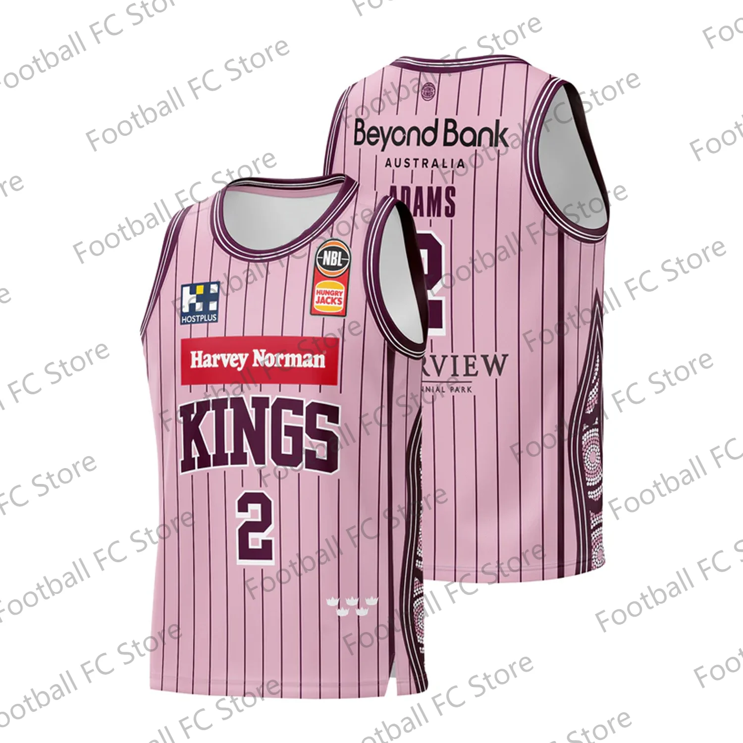 2024 New Summer Arriavl Australia Sydney Kings 23/24 Pink Round Jersey Vest Jersey T-shirt For Adult/Kids Tank Tops