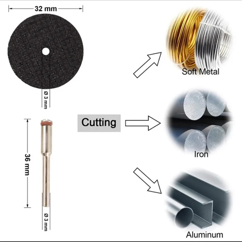 5-60 adet elmas kesim diskler Metal Hss testere bıçağı seti kesme aracı testere bıçakları Dremel Metal kesici güç el aletleri için 22-50mm