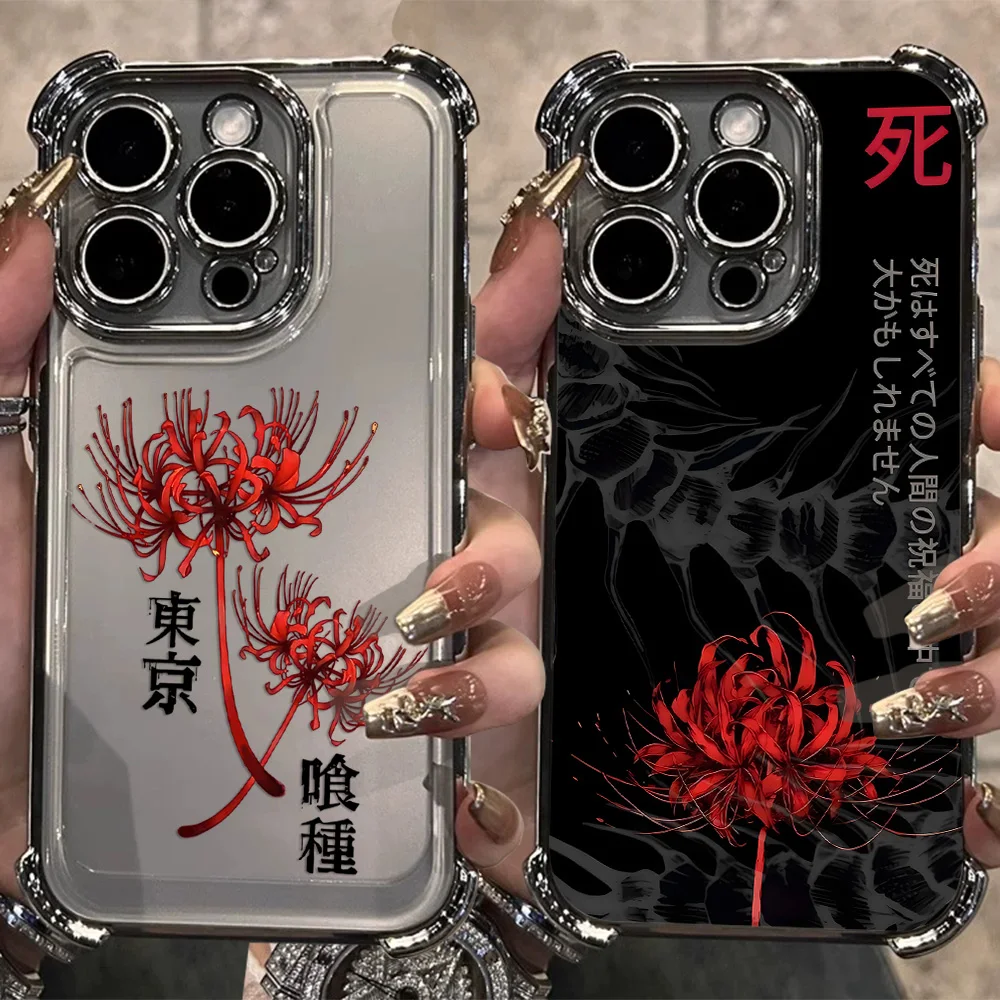 T-Tokyo Ghouls Plating Phone Case for Oppo Realme C85 15T C71 C75 C55 C53 C30 C35 C33 C31 C21 14 13 12 Pro Plus 4G 5G Anti-Fall - view 6