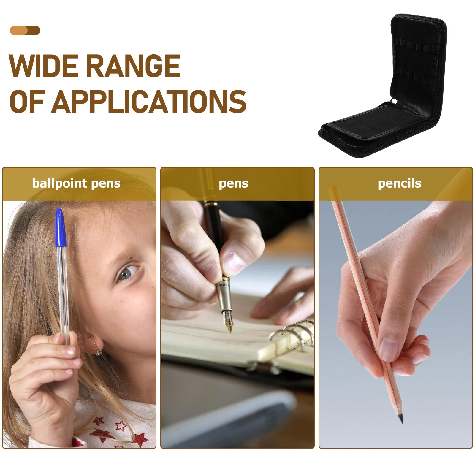 

Delicate PU Pen Case for Fountain Pens Ballpoint Pens Pencil Storage Gift Box Display Holder Organizer Travel Portable