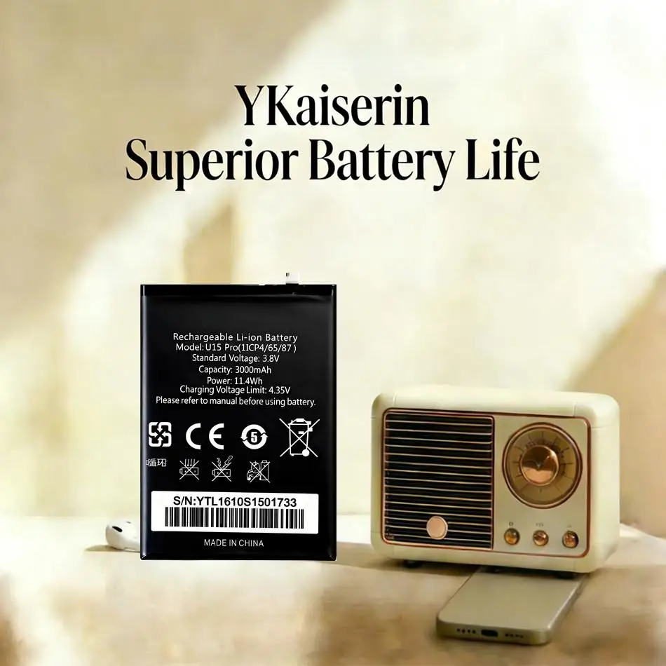 Высокопроизводительный аккумулятор для мобильного телефона 3000 мАч для Oukitel U15 Pro, премиум-замена