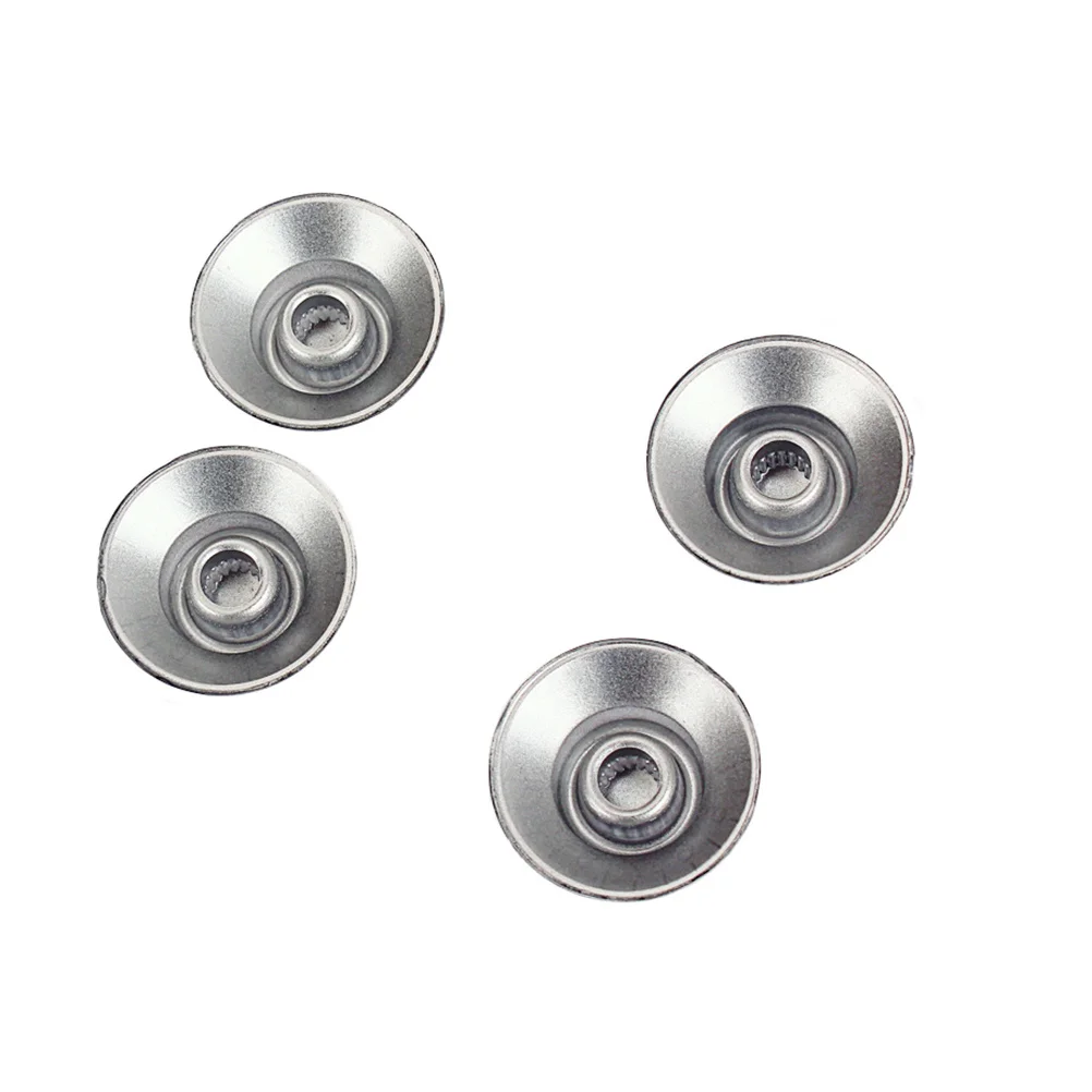 

4Pcs Lightweight Acrylic Guitar Amplifier Knobs Silver Skirted Push-on Amp Volume Tone Control Parts Amplifier Knobs