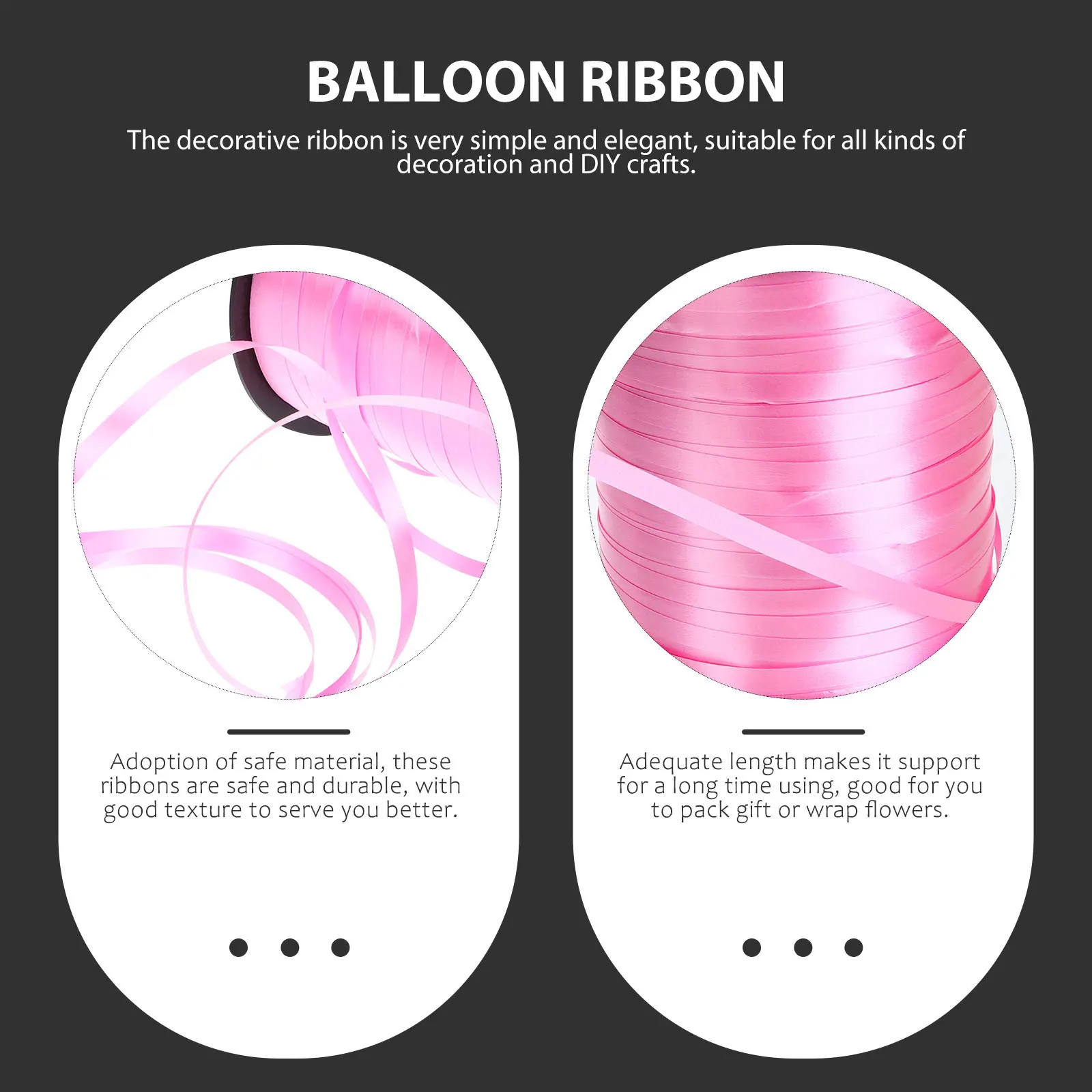 

2 Rolls Balloon Tying Decorative Ribbons for Gift Wrapping Flowers Party Packaging Craft DIY Bouquet Ribbon Balloon Ribbons