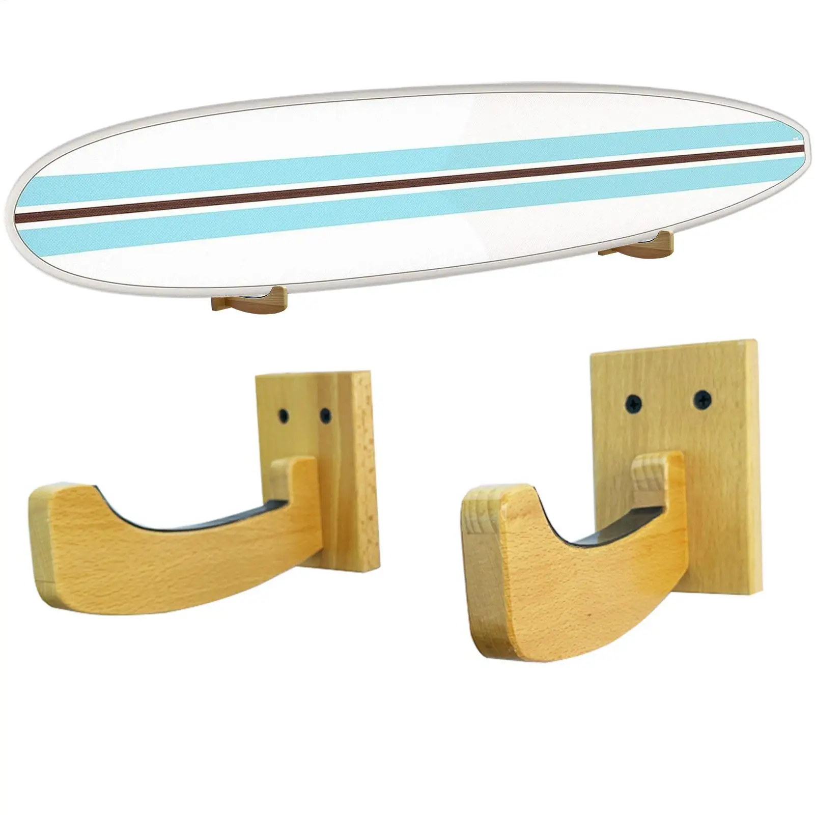 Skateboards Wandregal Wandmontage Surfbrett Lagerregal Holz Snowboard Display Organizer Surfbrett Wandhalterung