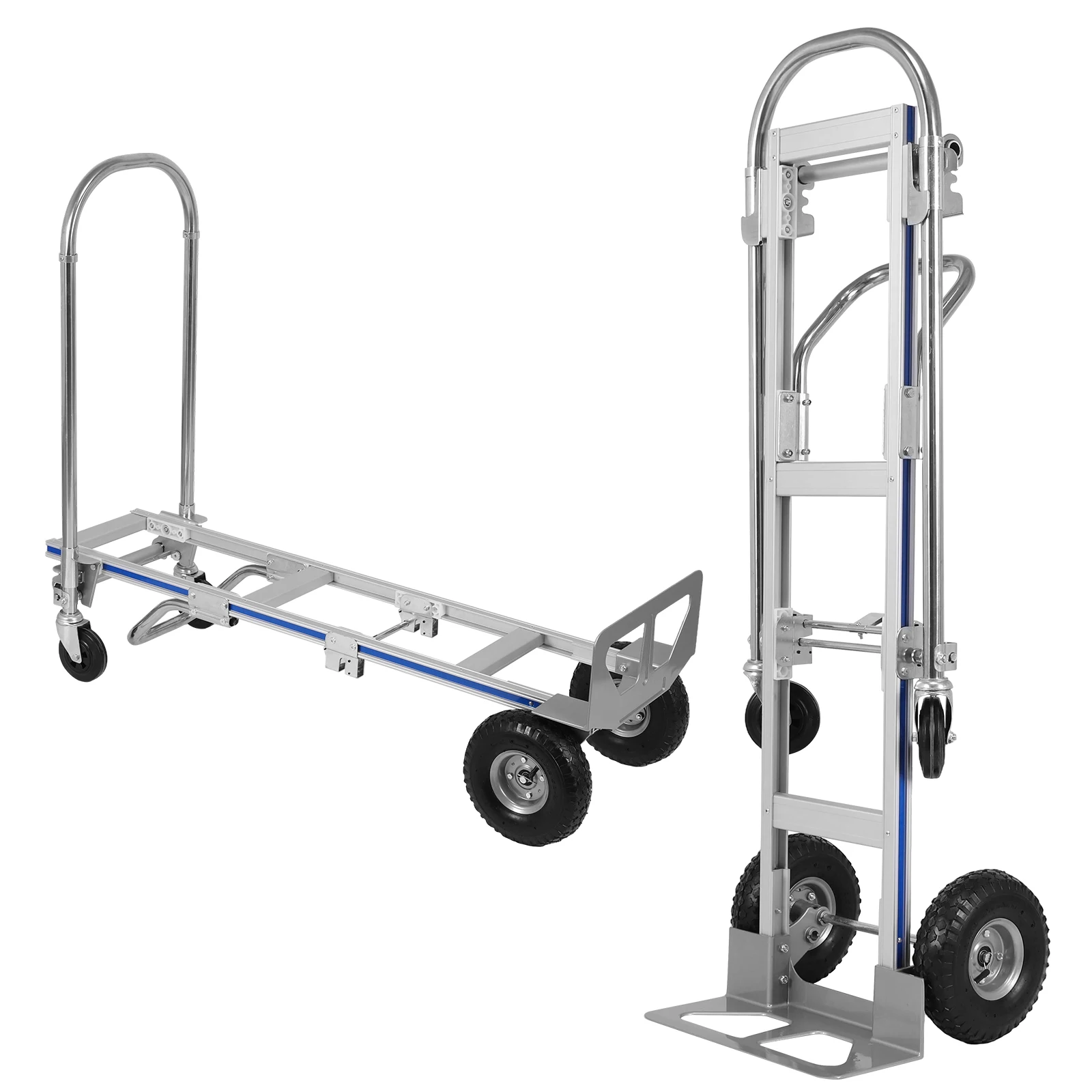 

Складная ручная тележка для перевозки грузов и хранения, устойчивая к ржавчине, износостойкая, для склада, фабрики, розничного магазина, офиса