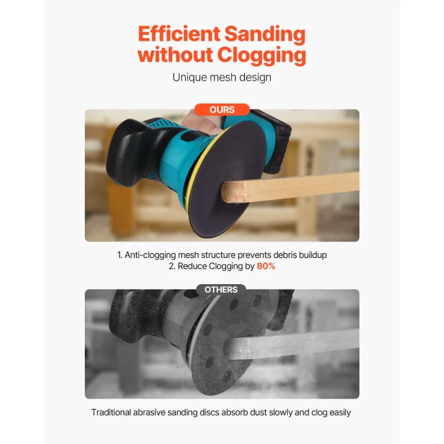 5 インチメッシュ研磨サンディングディスク 50 個グリット 80 120 80 240 320 サンドペーパー