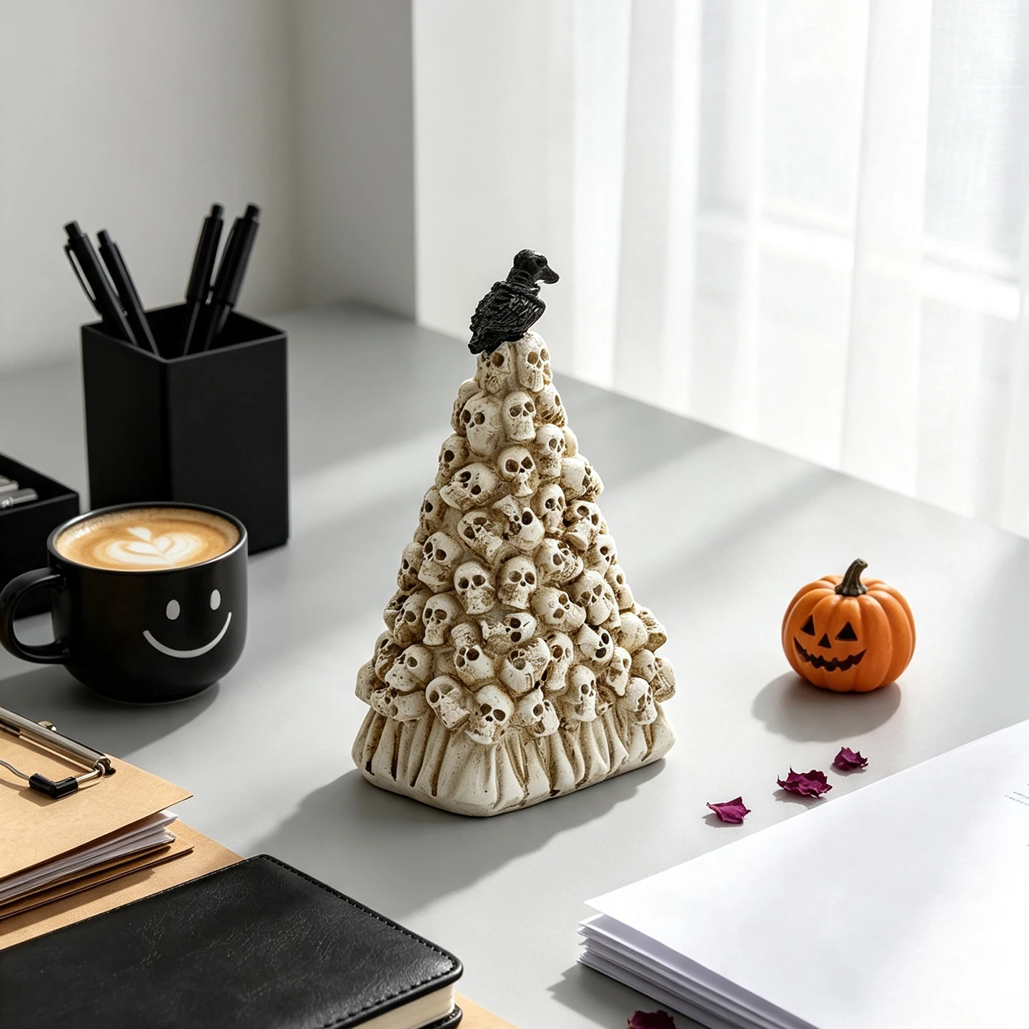 Halloween Skull Tower Figurine 3