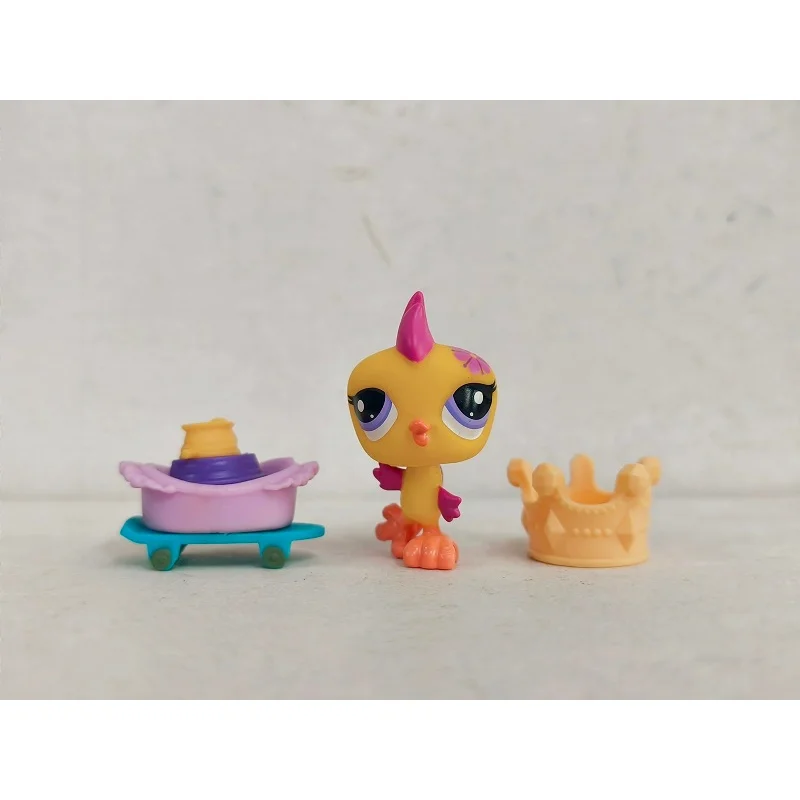 LPS Figure Yellow Parakeet Triplet W/5pcs Accessories Littlest Pet Shop toy #7075