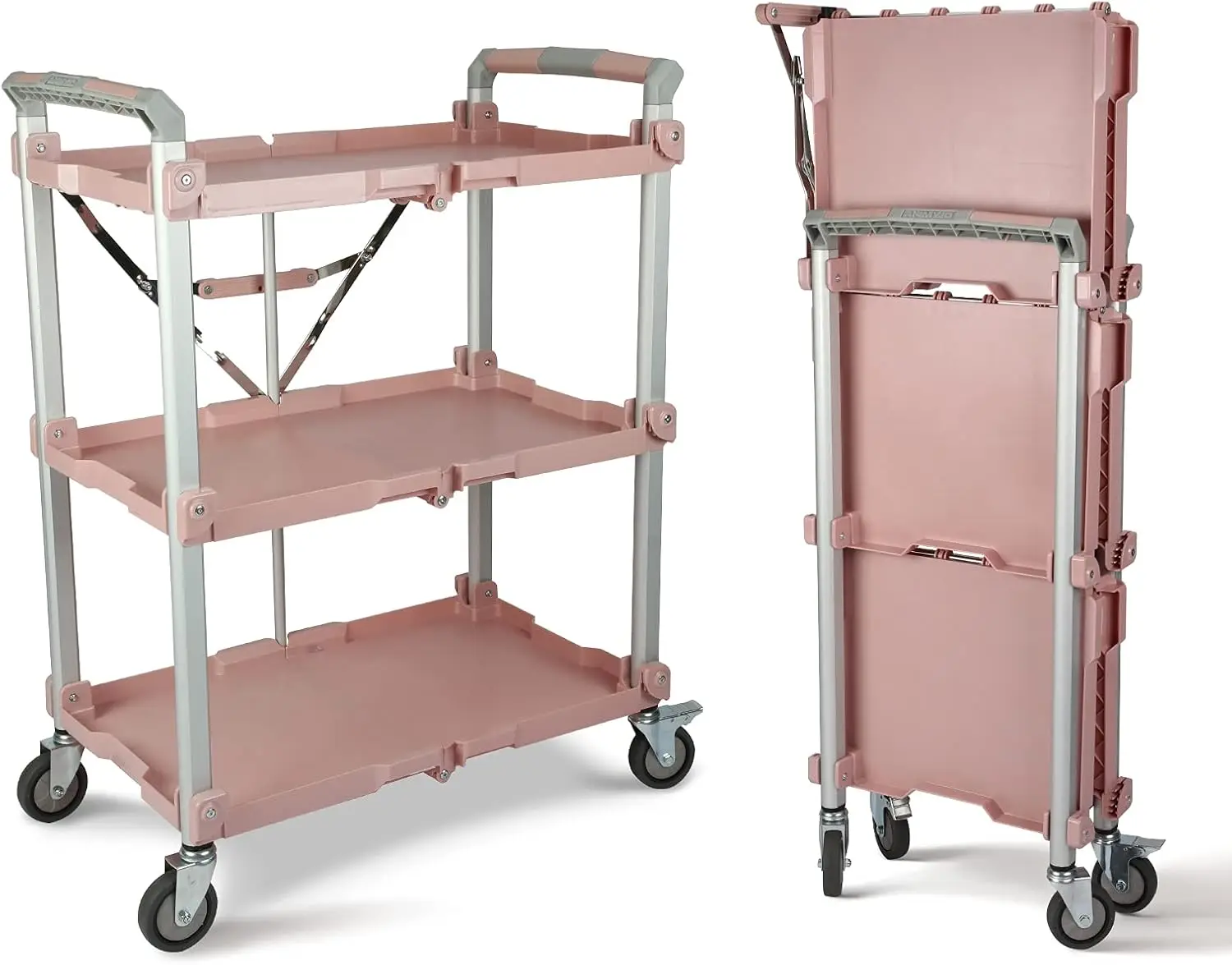 

Folding service Cart, XL, 300 lb capacity, rose