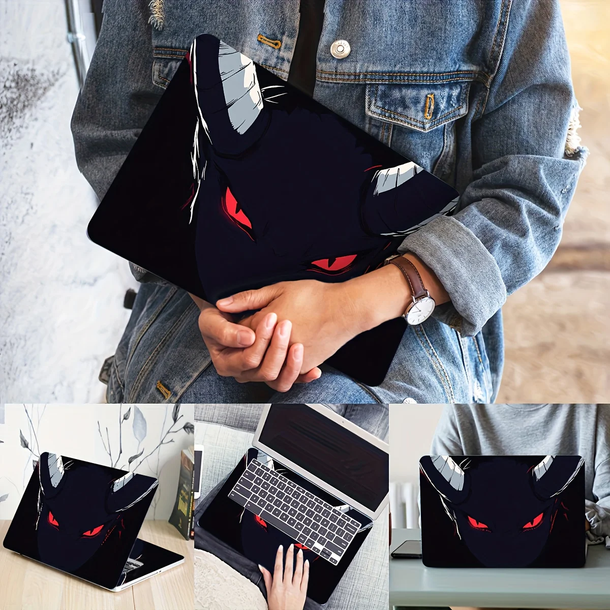 12.1, 13.3, 14, 15,15.4,15.6 Laptops - Universal Size, Reusable Vinyl Stickers,Self-Adhesive,Matte Surface,Technical Accessories