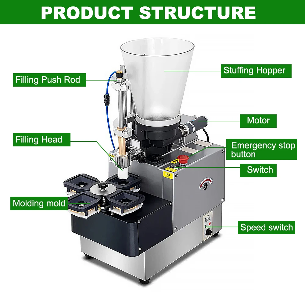 Commercial Desktop Small Goldfish Wonton Machine Catering Dumpling Shop Semi-automatic Wonton Wrapping Machine Wonton