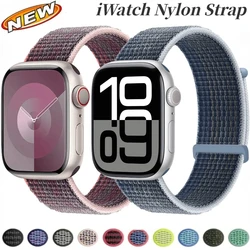 Nylon Loop Strap For Apple Watch Band 11 10 9 8 7 46mm 45mm 42mm 41mm Ultra 3 49mm Comfortable Bracelet iWatch 6 5 4 SE 44mm40mm