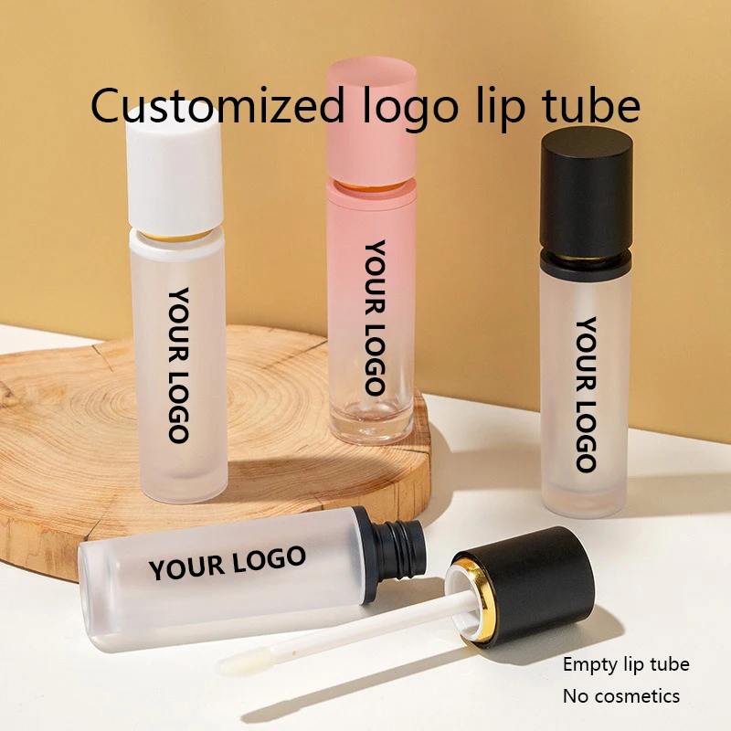 

【Logo Customization】8ml 50 pieces graduated round lip color tube lip glaze liquid powder blusher subpackage container