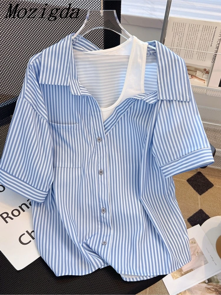 

Summer Shirts Off The Shoulder Green Striped Shirt Blusas Mujer Chiffon Casual Blouses For Women Fashion Crop Ladies Tops