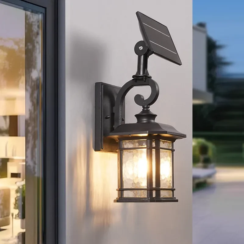 Modern Solar Wall Lamp Outdoor Waterproof LED Induction Light for Villa Garden Pathway New Chinese Style Decorative Strip
