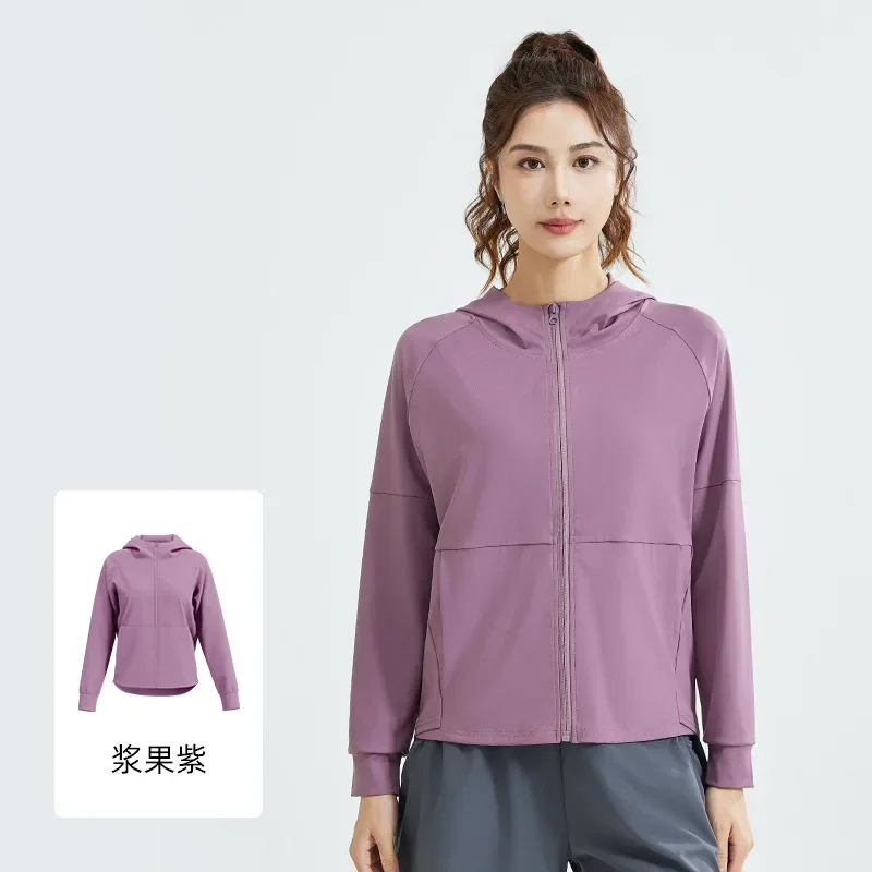 Women Yoga Long Sleeve Nylon Slim Stretch Zipper Sports Jacket Quick-drying SportWear Running Yoga Fitness Gym Long-sleeved Top