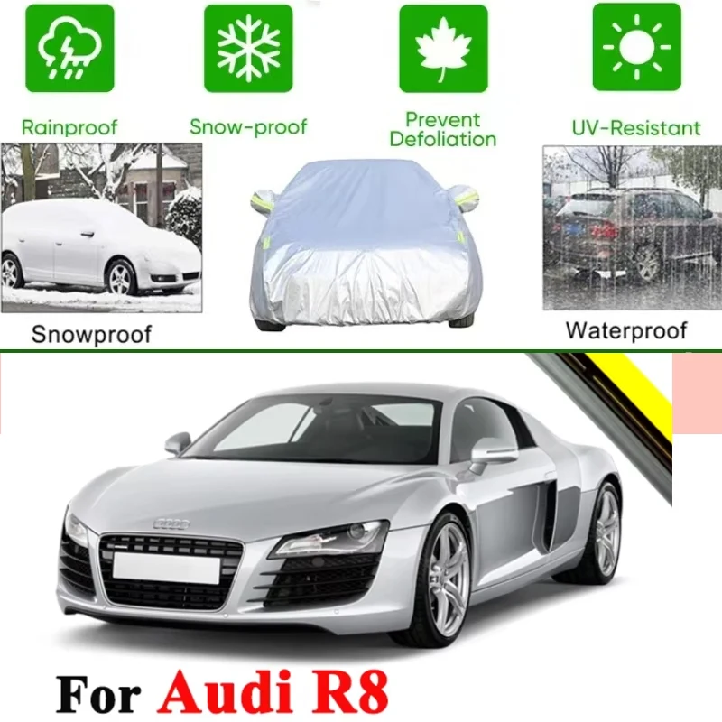 

For Audi R8 Spyder 2007-2022 Full Car Covers Outdoor Sun Anti UV Rain Snow Dust Protection Oxford Cloth Accessories