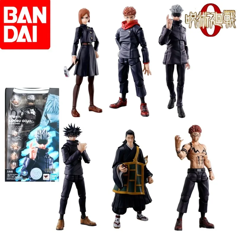 Original Shfiguarts Jujutsu Kaisen Figure Gojo Satoru Itadori Yuji Fushiguro Megumi Kugisaki Nobara Anime Toy Model Dolls