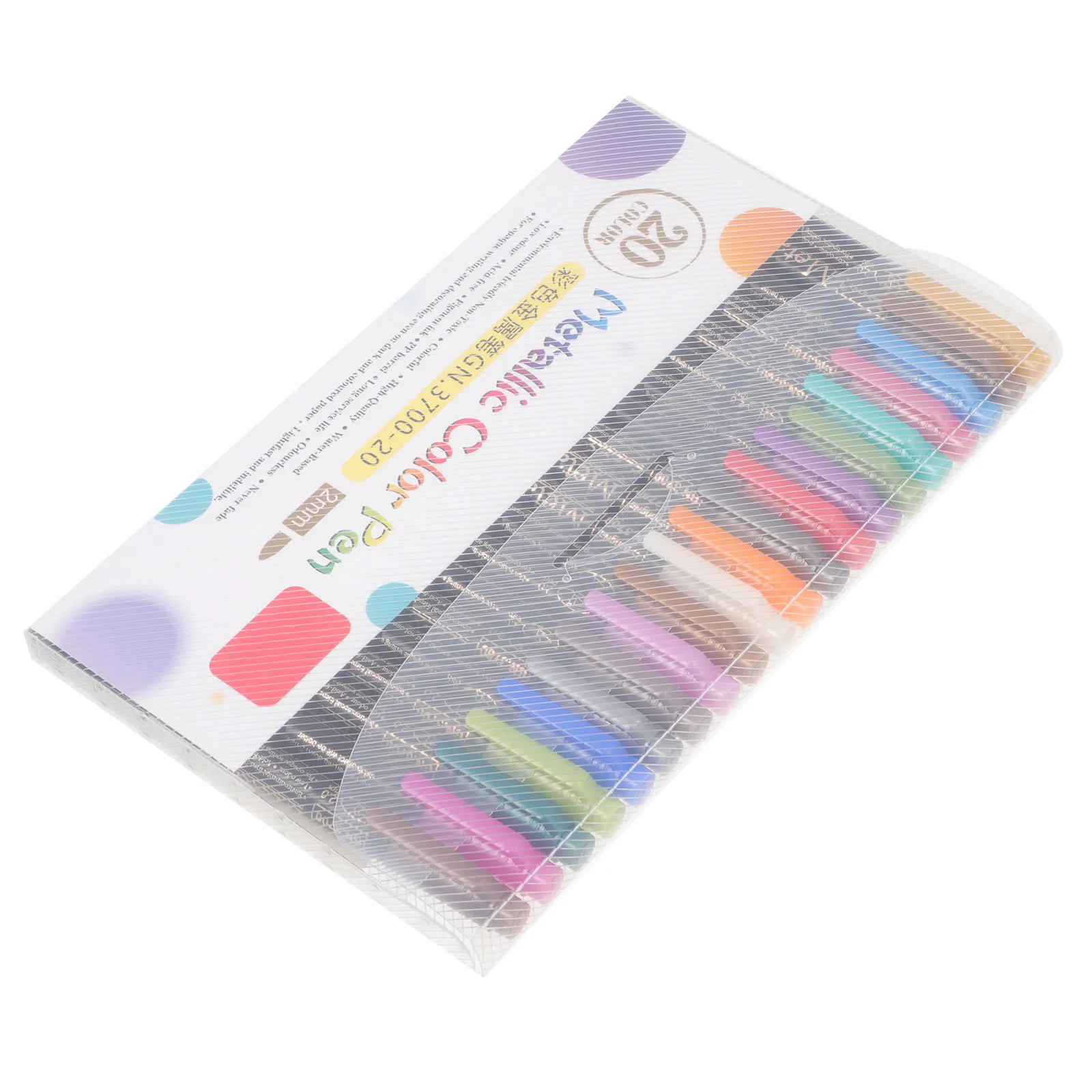 

20Pcs Metallic Color Marker Pens Premium Durable Fine Tip for DIY Diary Scrapbook Drawing Multi-Colored Painting Tools