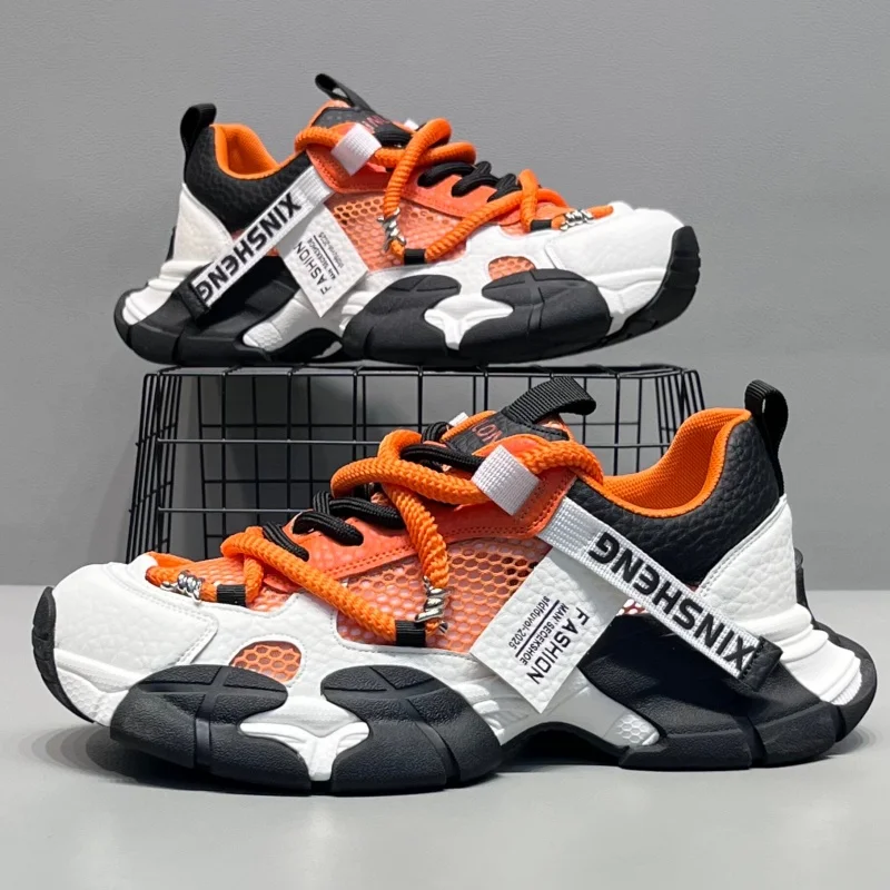 Herbstschuhe mit Dicker Sohle für Herren Sneakers Herren Tennis Freizeitschuhe Outdoor Bestseller Arbeitskleidung Mode Rutschfeste Mesh-Schuhe