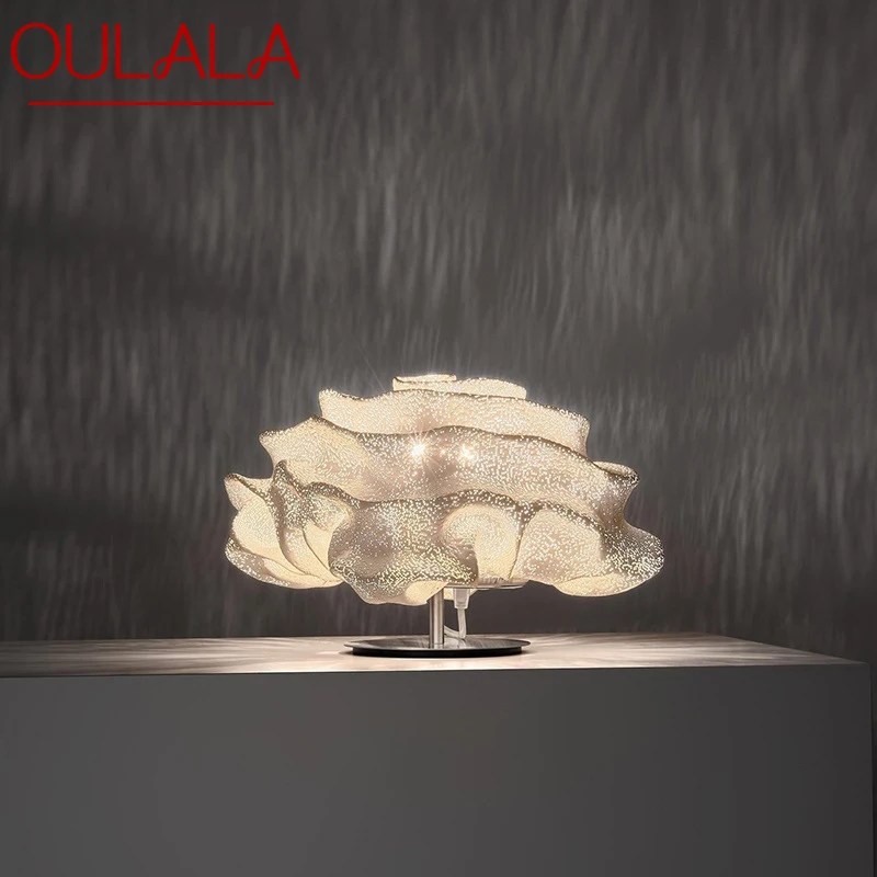 

OULALA Nordic Table Lamp Fashionable Modern Living Room Bedroom Creative Tulip Flowers LED Decoration Desk Light