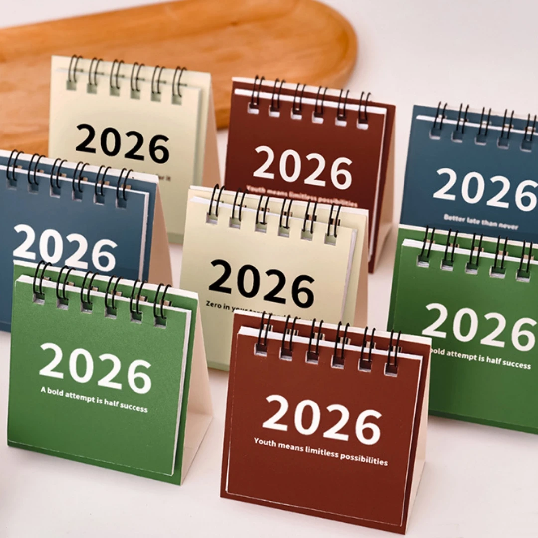 ミニ卓上カレンダー ポータブルデスクトップペーパーカレンダー テーブルスケジューラー ミニマリストオフィスカレンダー 卓上装飾用ギフト