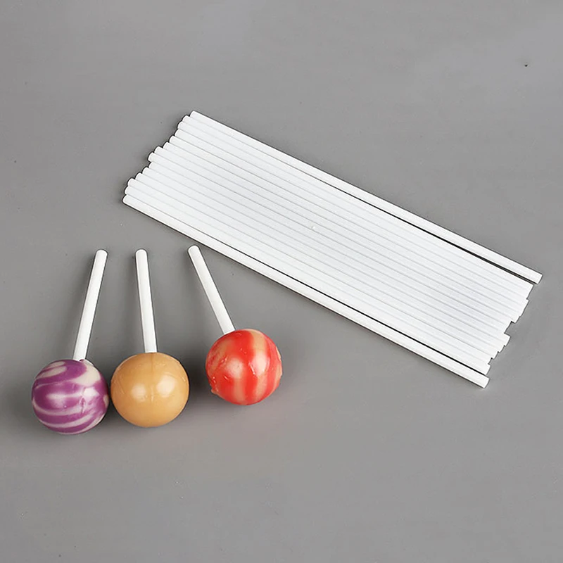 100pcs 8/10/15cm White Paper Solid Core Lollipop Sticks for Chocolate Candy Cake Pop Sticks DIY Baking Accessories