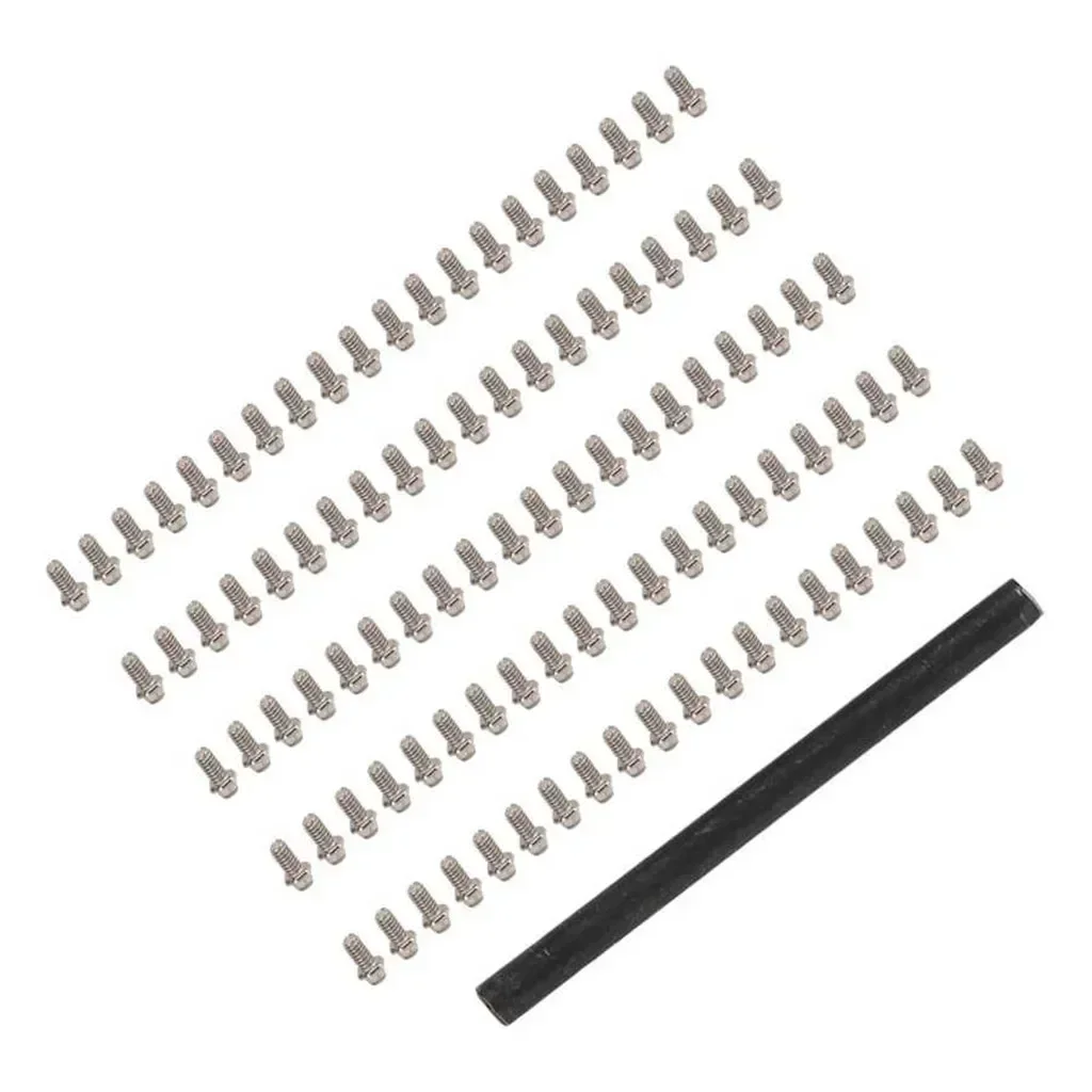 100Pcs Stainless Steel M1.4 Screws Scale Hardware Fit 1.0" Wheel Rims for 1/24 RC Car Crawler Axial SCX24 Upgrade Parts