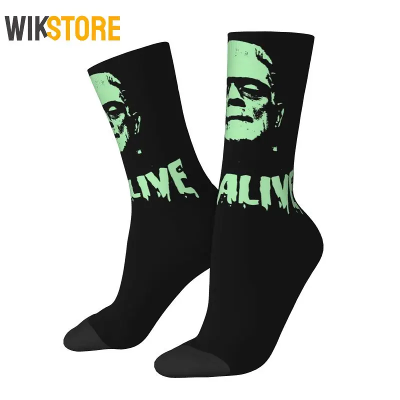 

Fun Mens Frankenstein Monster Crazy Dress Socks Unisex Comfortable 3D Print Horror Movie Fashion Crew Socks