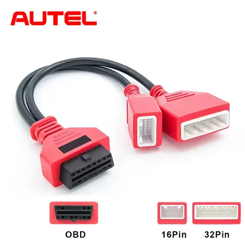 Câble adaptateur 16+32 broches OBD pour contourner la sécurité des véhicules Nissan, Renault, Dacia, permettant l'ajout de clé sans mot de passe, compatible avec Autel IM508 IM608
