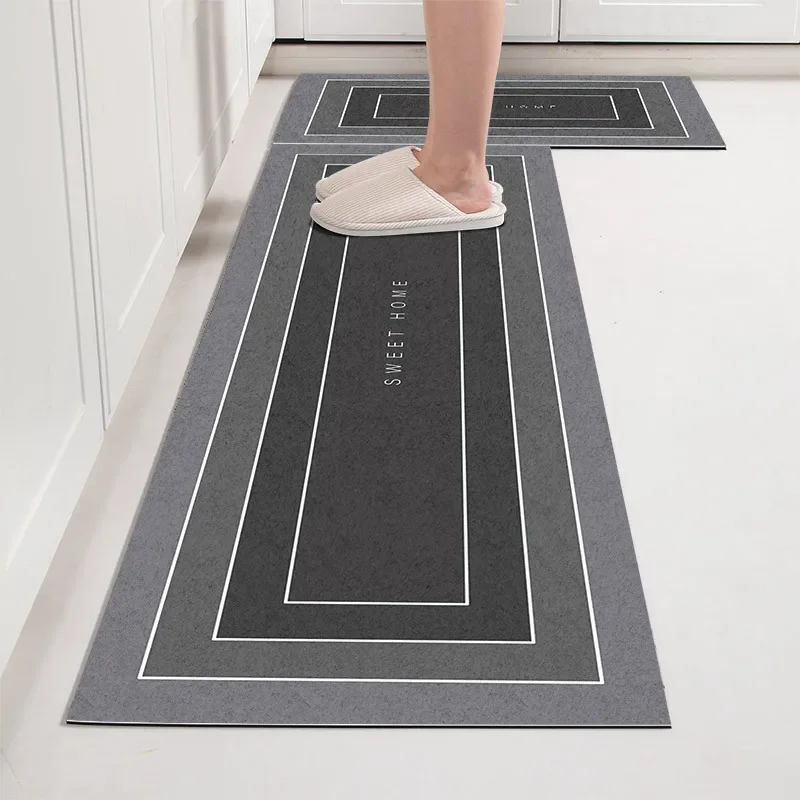 Non-slip Kitchen Mat Absorbent Long Rugs Diatomite Mats Long Carpets for Living Room Kitchen Foot Mats Entrance Doormat