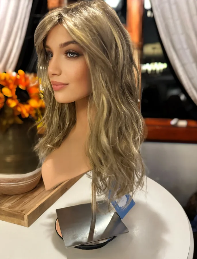 تسليط الضوء على العسل شقراء الاصطناعية الدانتيل شعر مستعار أمامي للنساء موجة المياه شعر مستعار شحن سريع رخيصة الباروكات على التخليص بيع الاستخدام اليومي #3