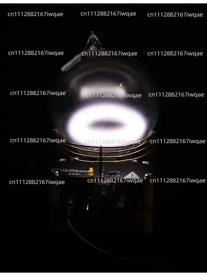Noble gas glass ball with metallic salts test lithium strontium plasma ring plasma toroid element collection