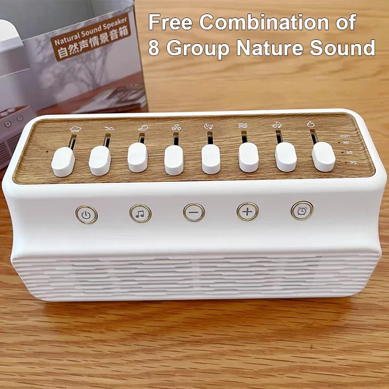 Pop Portable Wireless Bluetooth Speaker White Noise Machine Free Combination Of 8 Group Nature Sound Relaxing Sleep Audio Device