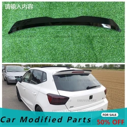 Mini Spoiler For SEAT Ibiza MK5 6F Extension Lip 2017 2018 2019 2020 2021 Carbon Look ABS Car Trunk REAR Roof WING