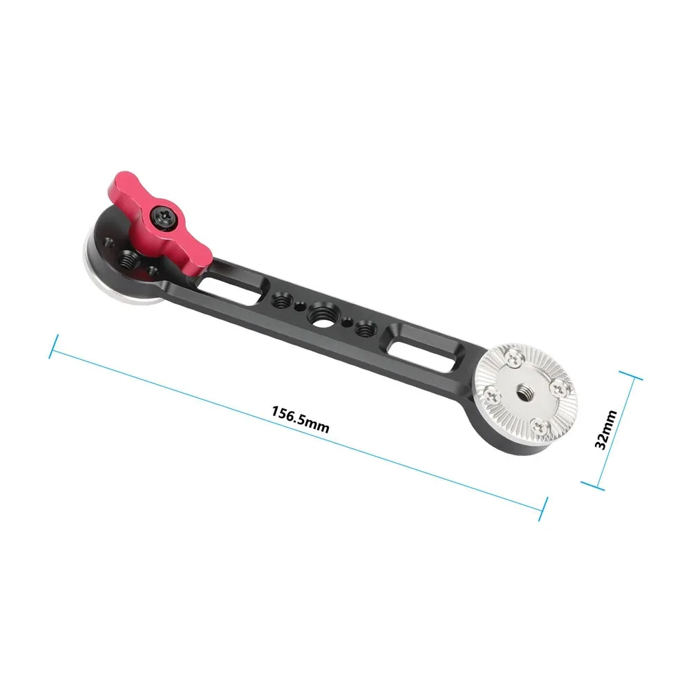 CAMVATE ARRI-Style Rosette 6.1 inci Extension Arm dengan Ulir M6 dan Dudukan Sekrup Shoulder Cage Magic Arm Untuk Pegangan Tangan