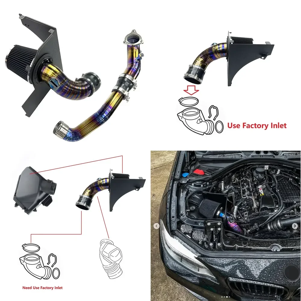 【Durable Practical Daria】 For B58 GEN1 Performance Titanium Cold Air Intake Charge Pipe Kit for F20 F21 M140i F22 F23